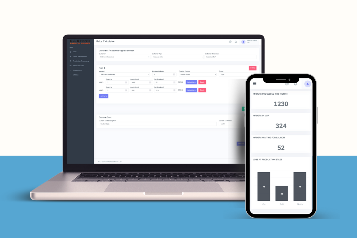 G&A Harris - Production Tracking System